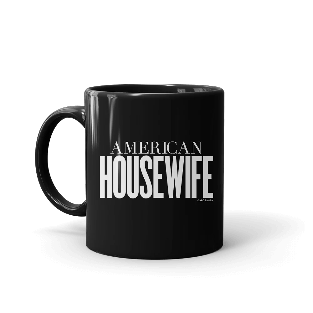American Housewife Logo Black Mug