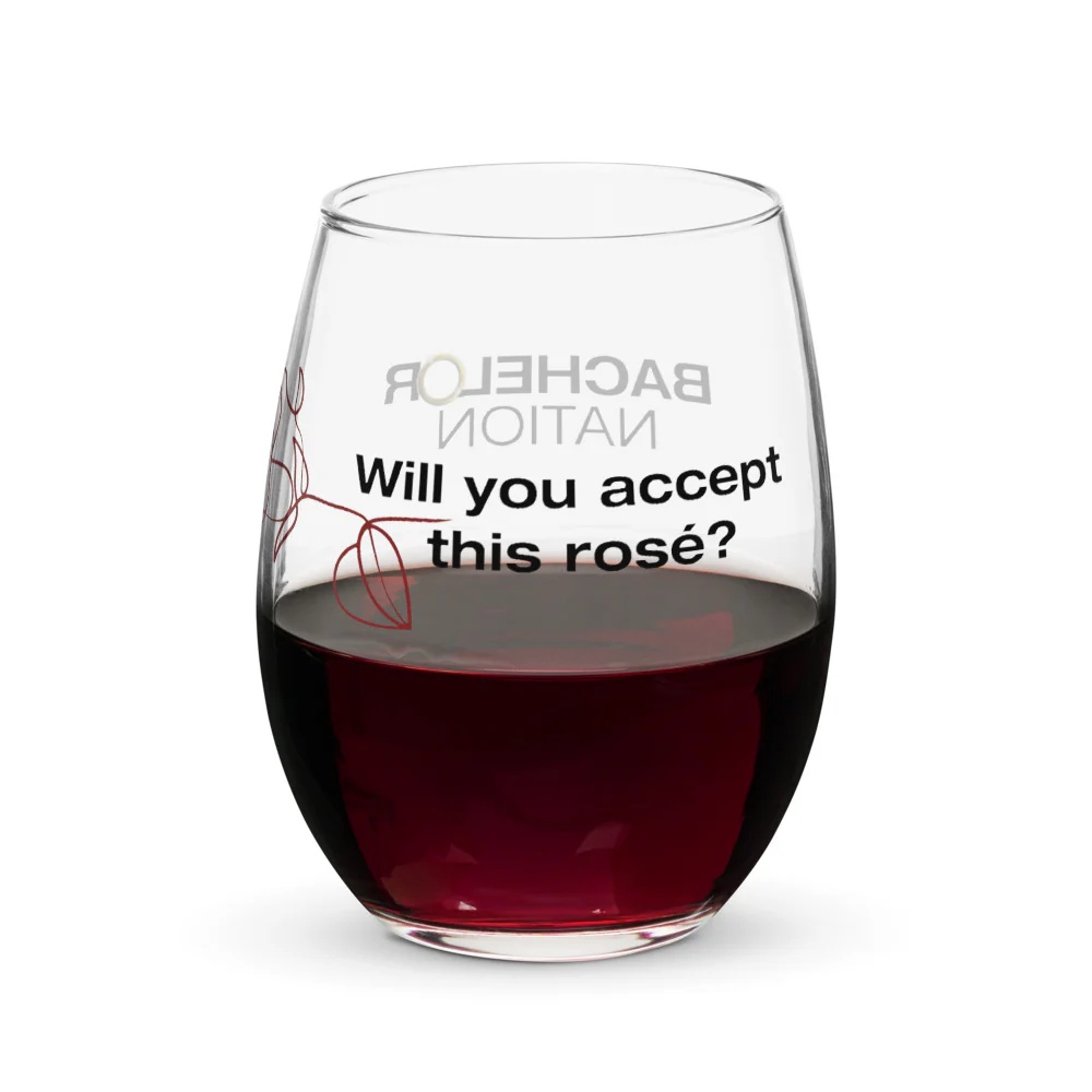 Bachelor Nation Wine Glass Will You Accept This Rose? - Image 3
