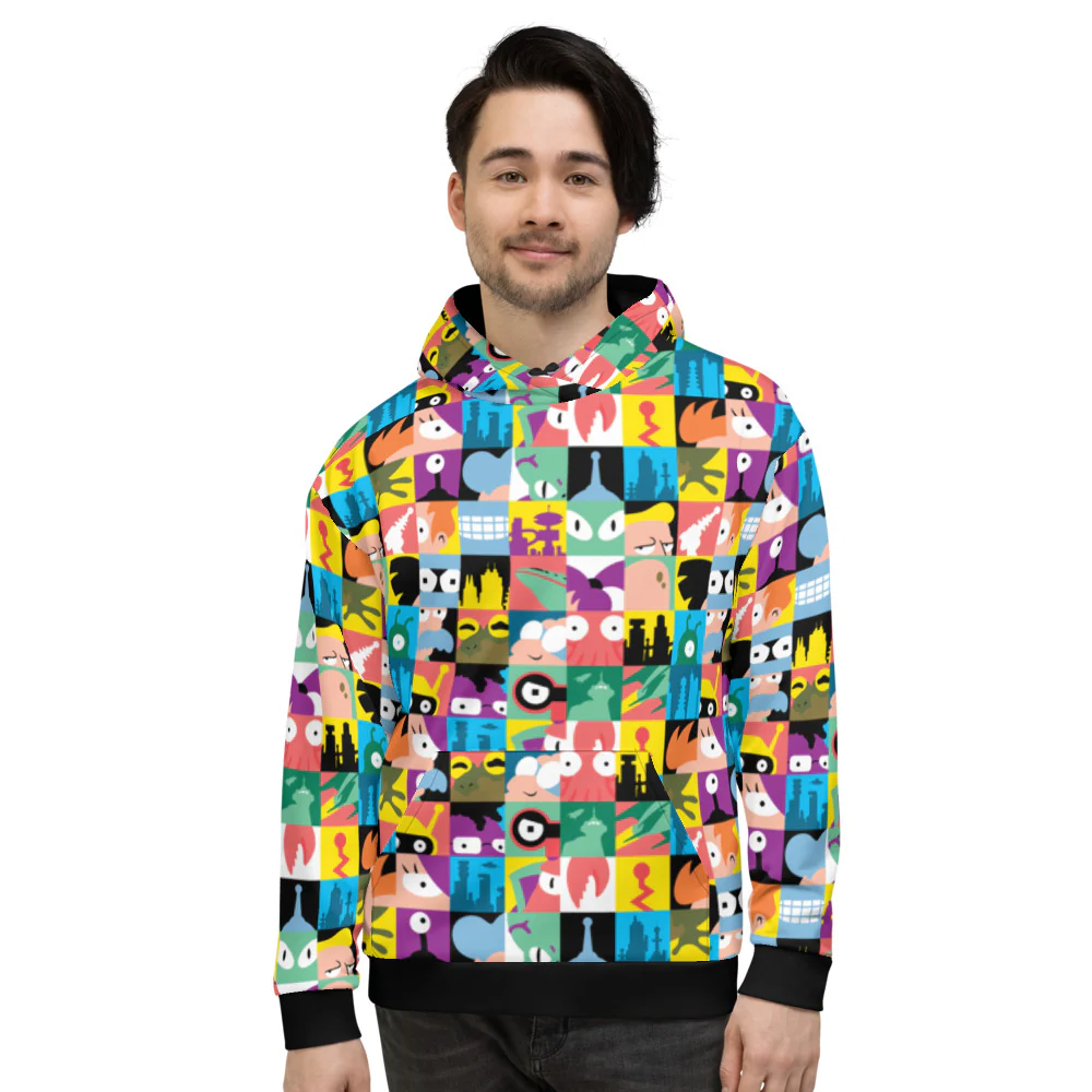 Futurama Characters Pattern Hoodie - Image 3
