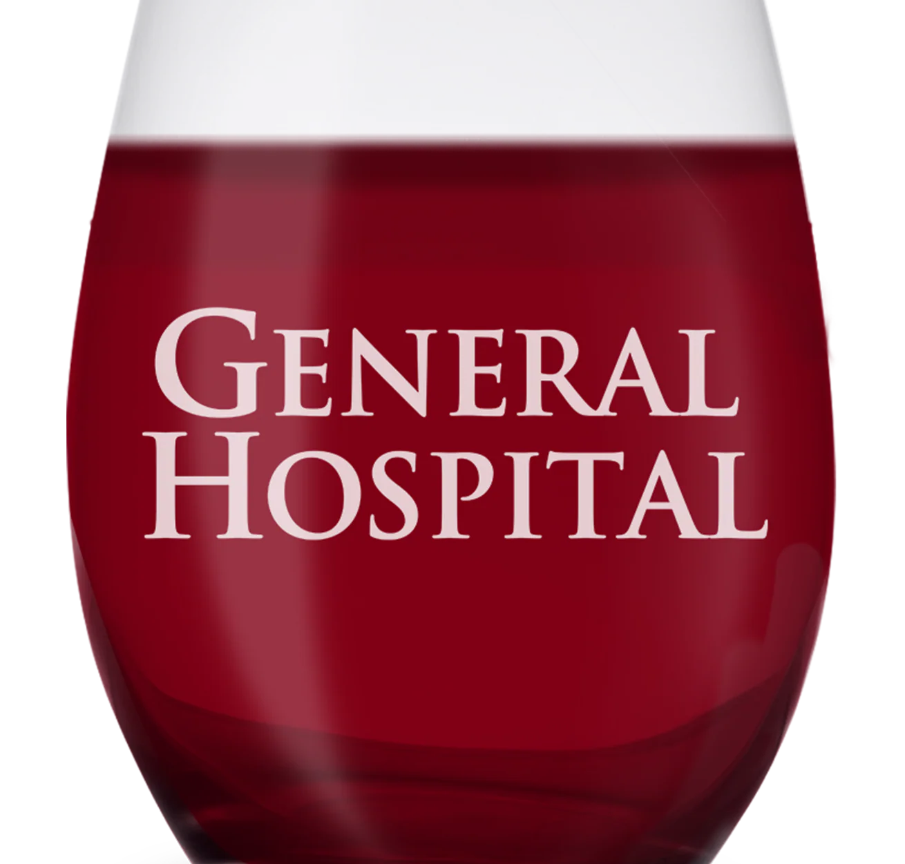 General Hospital Logo Laser Engraved Stemless Wine Glass - Image 3