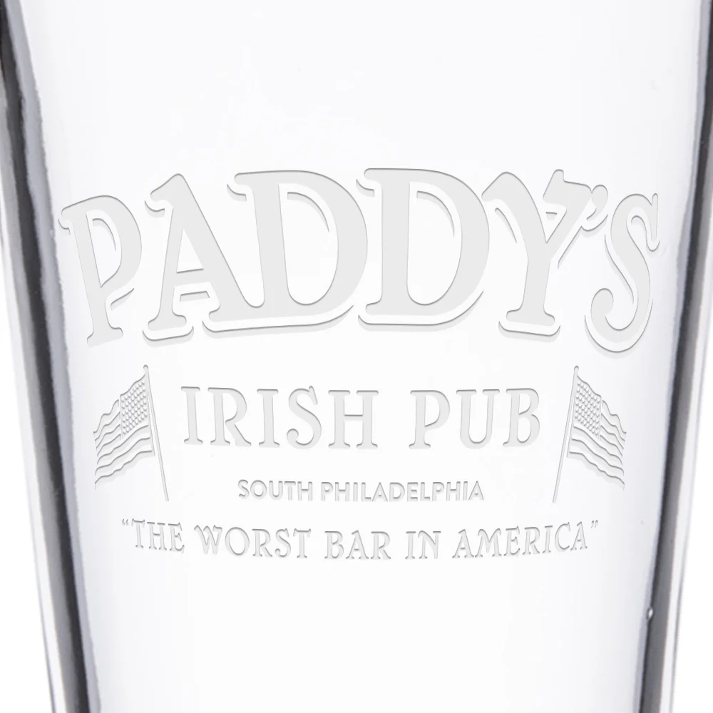 It's Always Sunny in Philadelphia Paddy's Pub Laser Engraved Pint Glass - Image 2