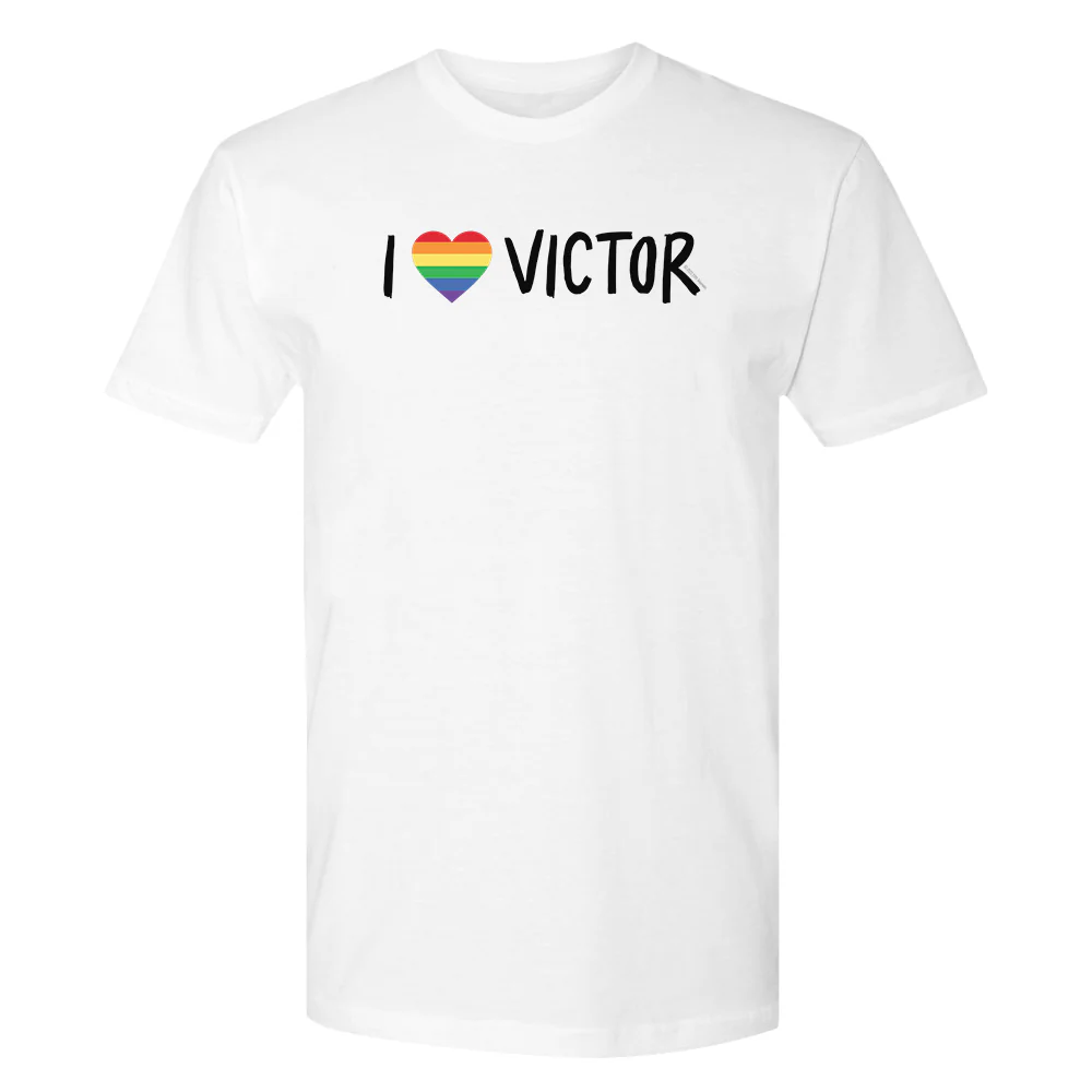 Love, Victor I Love Victor Adult Short Sleeve T-Shirt - Image 3
