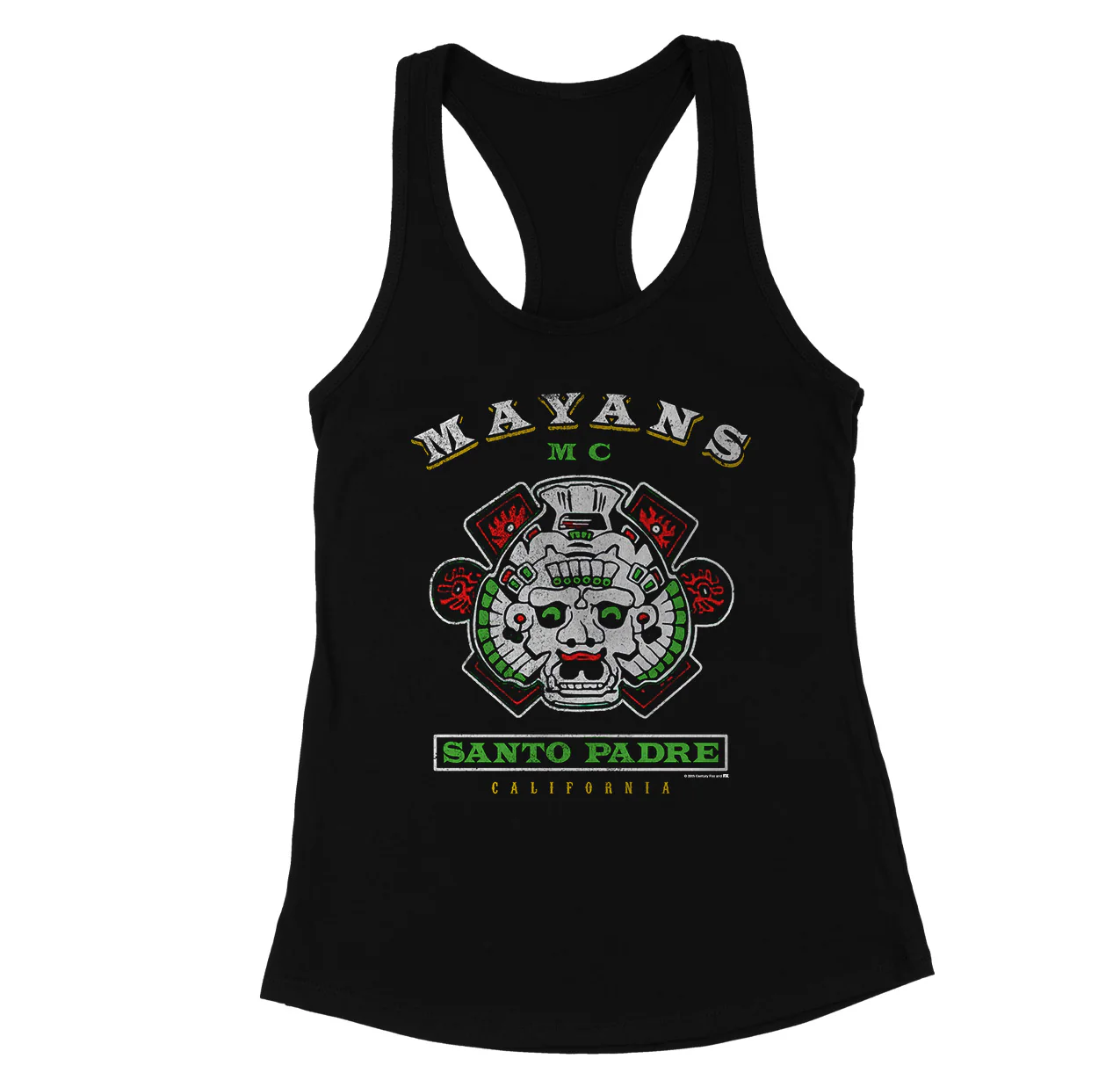 Mayans M.C. Santo Padre Mexico Women's Racerback Tank Top