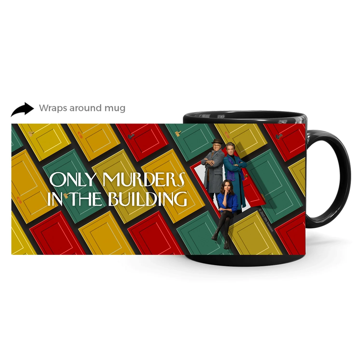 Only Murders In The Building Season 2 Key Art Black Mug