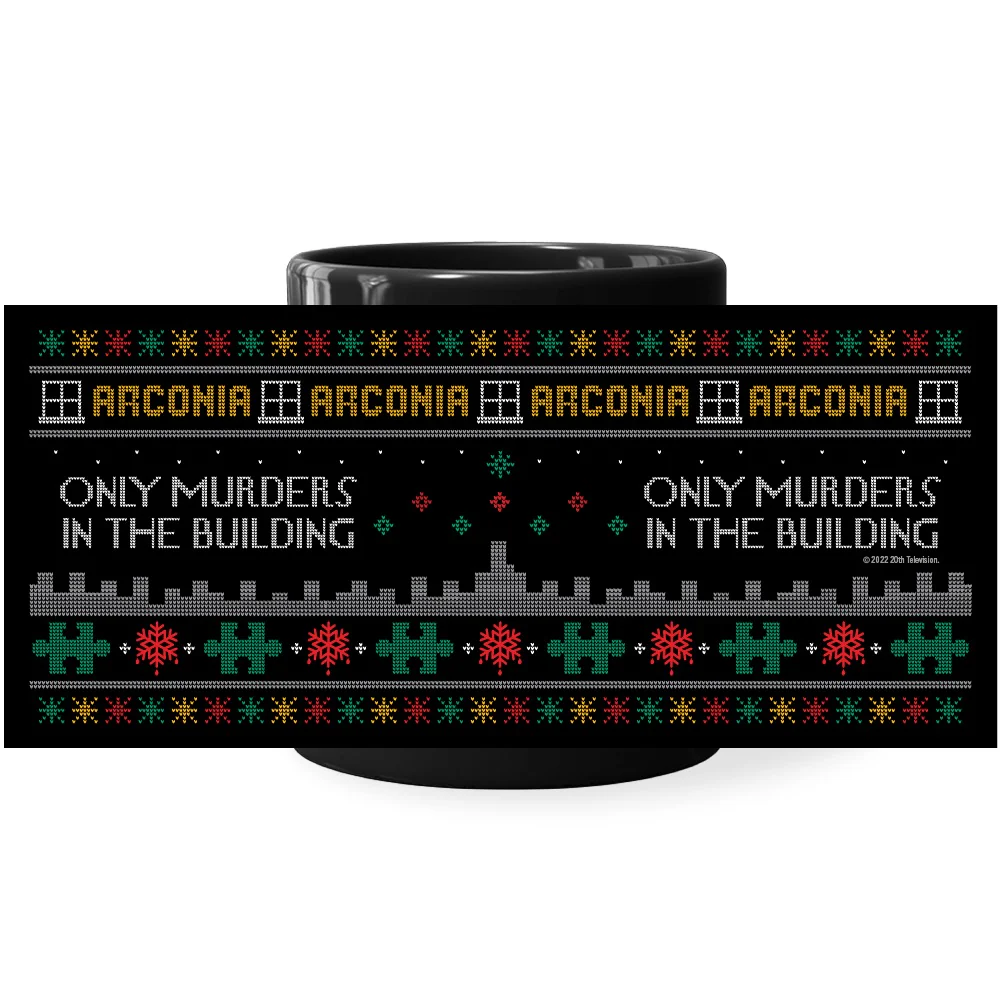 Only Murders In The Building Ugly Sweater Black Mug