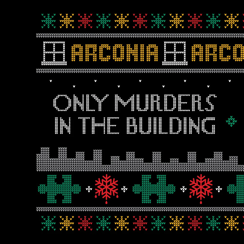 Only Murders In The Building Ugly Sweater Black Mug - Image 2