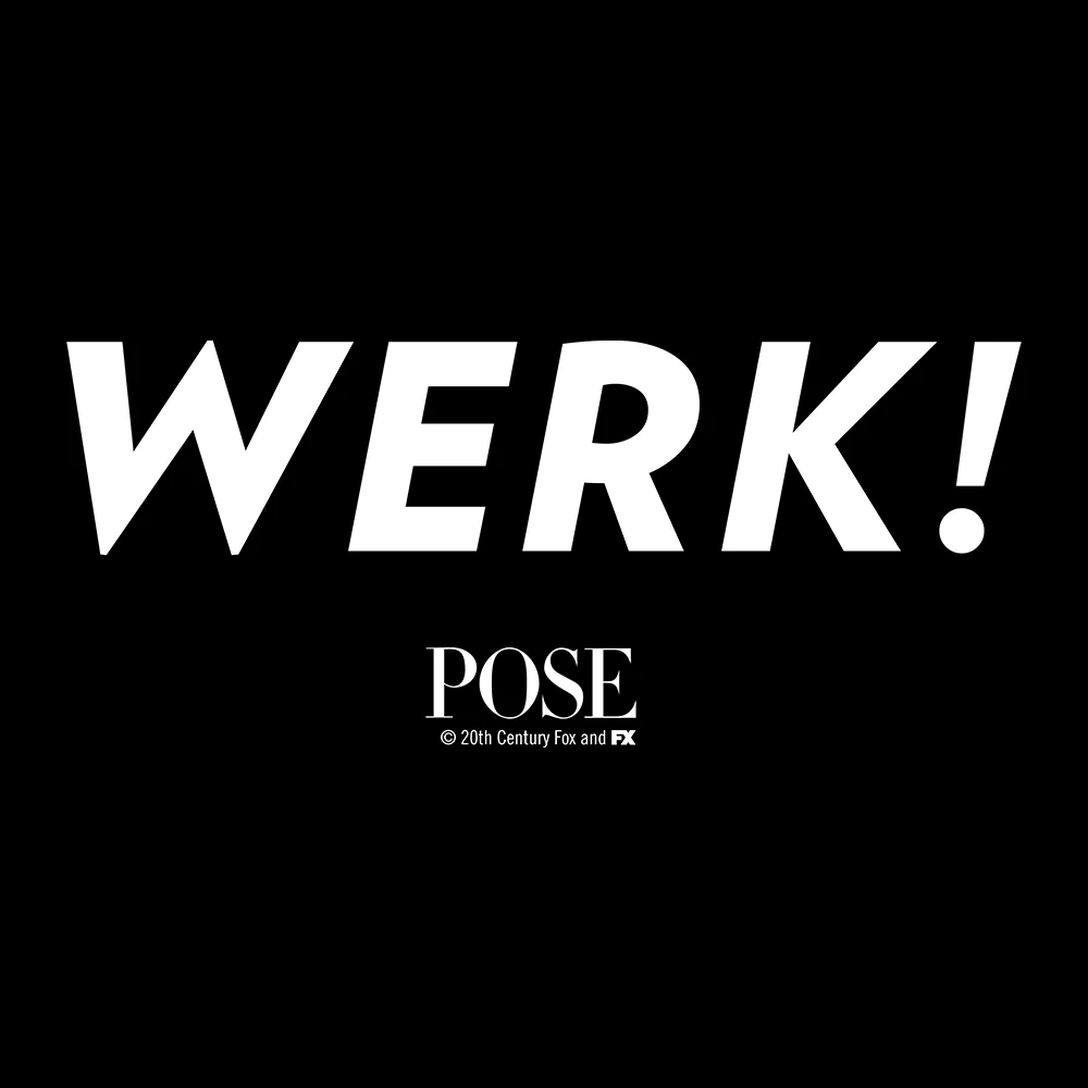 POSE Black & White WERK! Women's Racerback Tank Top - Image 2