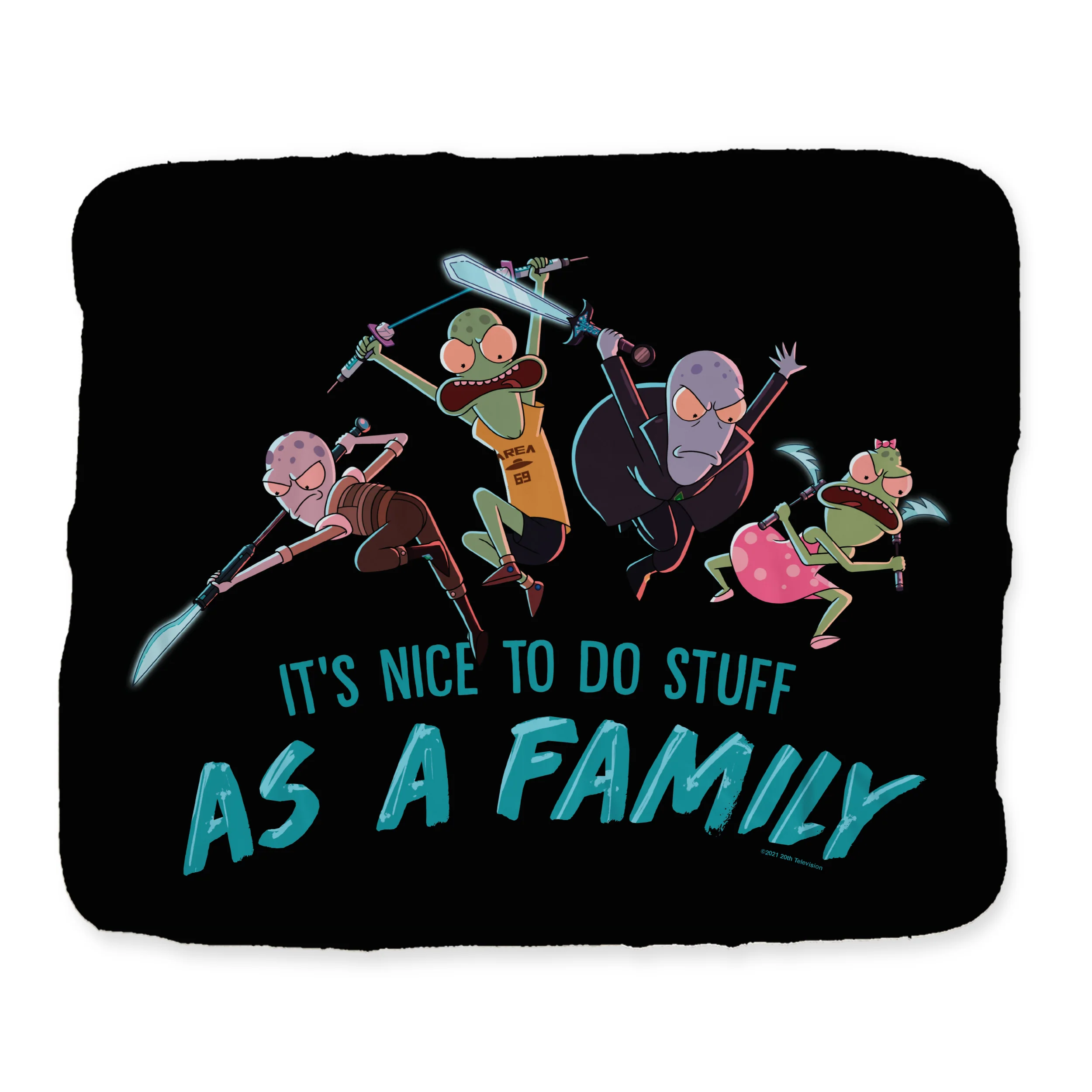 Solar Opposites As A Family Sherpa Blanket