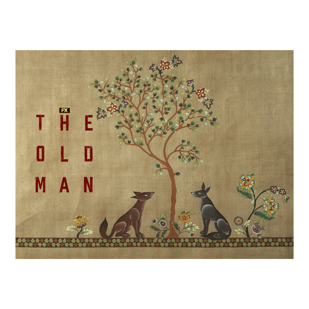 The Old Man Painting Premium Satin Poster